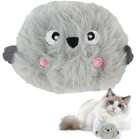 Zuasdvnk Katze Plüschtier | Lustiges Klangspielzeug Weiches und bequemes Design | Eingebaute Katzenminze Duftpaket Quietschendes Interaktives Cartoon-Spielzeug für Hunde Katzen
