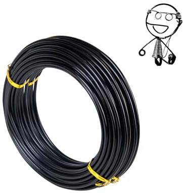 Hantverkstråd 2 mm x 30 m, silvertråd, smyckestråd svart