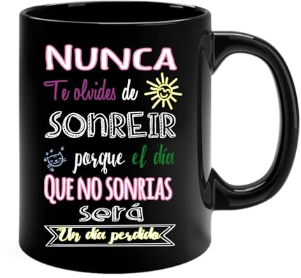 Docliick - Taza de café con frases motivadoras y original.Taza friki 350 ml, taza para regalo graciosa. Taza desayuno bonita.Nunca te olvides