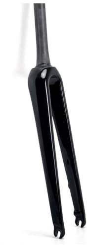 JNTFNE Starre Gravel-Bike-Gabel, 700 x 45C, Vollcarbon-Rennradgabel, 28,6 mm Scheibenbremse, Vorderradgabel 9 x 100 mm, Schnellspanner, konisches Rohr, Fahrrad-Hartgabel (schwarz glänzend)