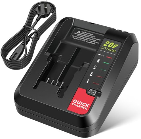 KEATFE 20V Max Charger for Black & Decker 18V 20V Lithium Ion Battery LLBXR20 LBXR20-OPE LB20 LBX20 LBX4020 LB2X4020 LBXR2020-OPE BL1514 LBXR16 Battery Replacement Fast Charger