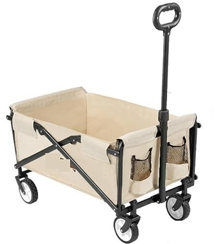 HUIBBGO Tragbarer Festival-Camping-Gartenwagen, zusammenklappbarer Mehrzweckwagen, robuster Trolley für den Außenbereich