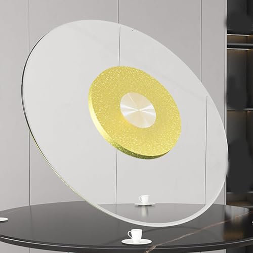 Generisch Hochleistungs-Drehteller, großer Drehteller aus gehärtetem Glas, Esstisch-Drehteller mit Aluminiumlagern (Größe: 70 cm) (eine Farbe: 90 cm)