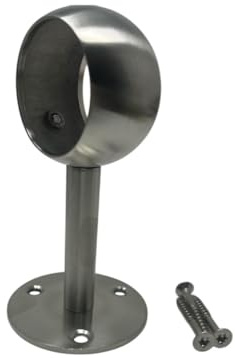 Edelstahl Handlaufhalter Träger Handlaufstütze Pfosten Geländer Verstellbar Rohr 42,4 Zum Übersatnd 75 mm + Ring + Schrauben