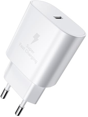 25W USB C Ladegerät, USBC Stecker PD 3.0 Power Adapter, USB C Netzteil Schnellladegerät Kompatibel mit Samsung Galaxy S21/S22/S23/S24/S25 Ultra/Plus/ A51/A52/A53/Z Fold 5/6/Z Flip 6/5 Fast Netzteil
