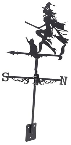 Alasum Girouette Décorative Fer pour Halloween Décoration de Jardin Extérieur Indicateur de Vent Créatif