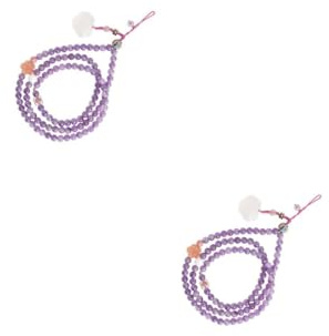 EXCEART 2 Pezzi Cordoncino Decorativo Naturale per Cellulari Lanyard Elegante e Accessorio Versatile per Trasportare e Decorare Telefono Viola