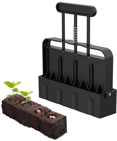 QUXVUIS Bloqueador de Tierra para Plantar plántulas y esquejes. Bloqueador de Tierra de 4 Celdas para Plantar plántulas.
