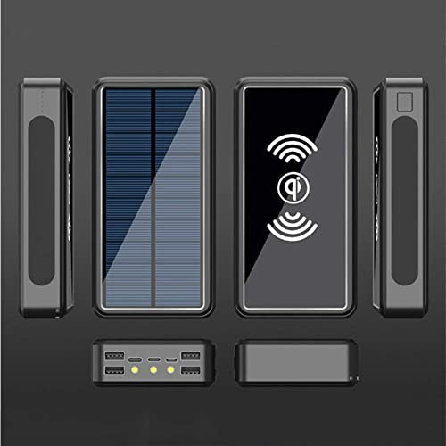 Power Bank Caricabatterie portatile a ricarica rapida Batteria esterna Wireless/Solare/Grande capacità 30000 mAh/Ricarica solare/Cellulare portatile