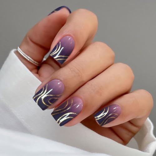 JMEOWIO Autocollant Ongles Gel UV Dégradé Gel Nail Art Stickers Semi-durci Stickers Ongle Deco Ongle Design Manucure