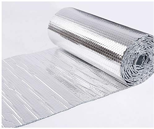 Paneles reflectores for radiador, aislamiento de burbujas aluminio autoadhesivo for paredes, suelos y techos, varios tamaños (1 mx8 m)(1mx1m)