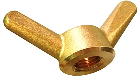 Butterfly Wing Bolts, Nuts,Fasteners,2pcs Copper Hand Screw Brass Nut Cap Accessories Sheep Horn Fixing Hook(M24)
