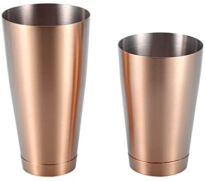 Tissting Coppa da cocktail shaker in acciaio inossidabile per bar, robusta e durevole strumento per domestica, ideale per preparare bevande miscelate a casa o in locale (Oro rosa)