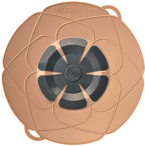 Kochblume - das Original vom Erfinder Armin Harecker - Taupe - L 29 cm (für Topfgröße Ø 14-24 cm) Set mit Microfasertuch!