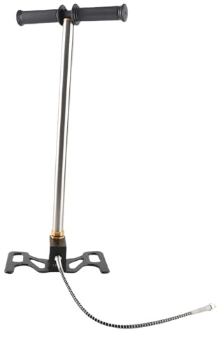 Pompe à air de plongée, gonfleur Portable Haute Pression Manuel avec manomètre, matériau résistant à la Pression et à la Corrosion, pour la plongée avec Bouteille d'oxygène