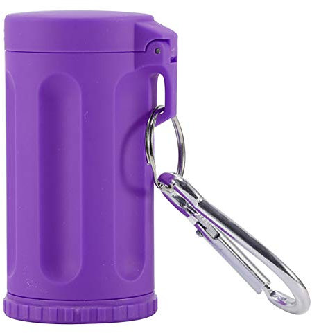 YMZ Tragbarer Mini-Aschenbecher aus Kunststoff, Schlüsselanhänger, Bonbonfarben, Auto-Aschenbecher, Outdoor-Zubehör Violett violett