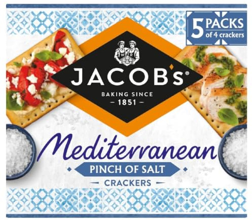 JACOB'S Savours Thins Sour Cream & Chive Crackers 150g | Delicious Sour Cream & Chive Flavour, Natural Ingredients, Vegetarian Friendly, Perfect for Sharing, 150 g Each