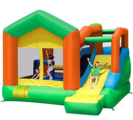 Decorsure Casa de Rebote Inflable con soplador Tobogán Inflable Castillo Hinchable para niños de 3 a 12 años, Castillo de Rebote inflado Jumper Playhouse Sport Play Ground Indoor/Outdoor