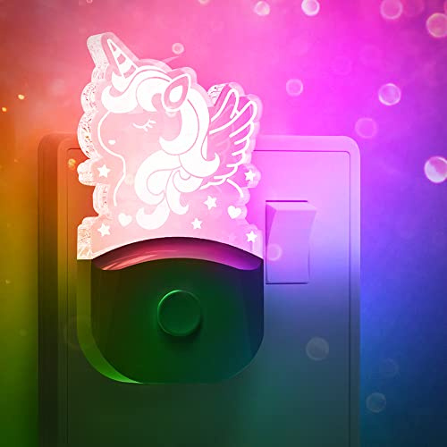 LOHAS-LED Night Light, RGB Plug in Night Light with Dusk to Dawn Sensor | Birthday Gift, Nightlight for Girls, Room Decor