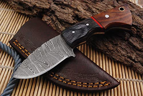 Damast Messer Damaszener Stahl Jagd Knife Damascus Hunting Bowie 6126EA