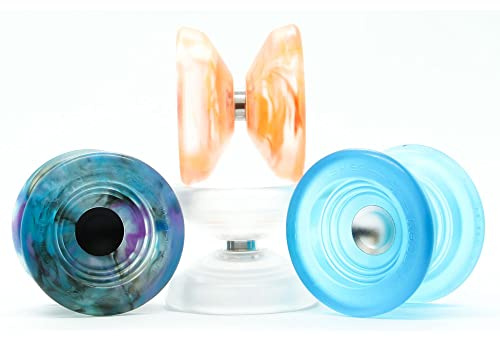 YoYo Factory Atom Smasher Jo jo – Leichtes JoJo mit Leerlauf für Fortgeschrittene – Robustes Yoyo Spielzeug für Kinder ab 8 Jahren - Transparent