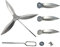 YWNYT 18-1/2 Zoll One-Touch-Reinigungssystem Kit, 2 Set Grills für We-ber Grill 90992 3618 7443 307443 307408 90719 Cha-rcoal Kugelgrills Ersatzteil 7444 Kettle One Touch Reinigungsset, wy23-5.6-2