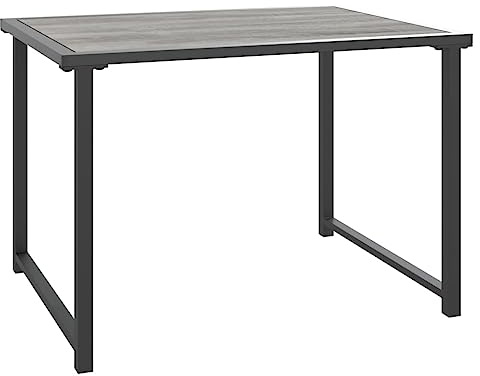 vidaXL Trädgårdsbord antracit 55x40x37 cm stål, loungebord, utemöbel, balkongbord, loungemöbel, trädgårdsmöbel, soffbord med glasskiva