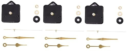 DOITOOL 3stücke Uhrwerk Mit Zeigern Präzises Uhrwerk Für Wanduhren Für Austausch Defekter Mechanismen Kompatibel Mit Verschiedenen Quartz-Uhren Für Langlebigen Einsatz