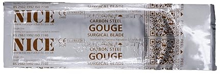 50 x NICE No.15 Gouge Sterile Carbon Steel Blades GCS15 for Manicure and Pedicure