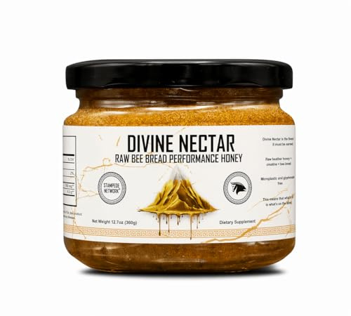 Divine Nectar Spartan Bee Bread Infused Heather Honey | Supercharged Performance, Recovery, and Vitality | 100% Raw and Pure