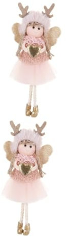 ABOOFAN 2 Stück Weihnachtsmädchen Weihnachtsbaum Anhänger Engel Anhänger Weihnachtsanhänger Engel Weihnachtsdekoration Ornament Weihnachtsdekoration Weihnachtsdekoration