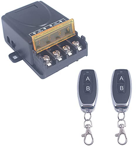 9V/12V/24V/48V/72V/85V Wireless Remote Switch with Long Range Voltage Switch for Anti-Theft Alarms Door Motor Cycles Smart light switch Universal Relay switch Model 9V-85V (2* Remote Control)