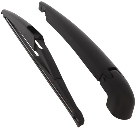 Rear Windscreen Wiper Arm & Blade Set, For Fiat 500 312 Hatchback 2008-2020 | Length 12 Inch (30 cm), Natural Rubber, Screw-On, Plastic, Exact Fit Replacement Assembly