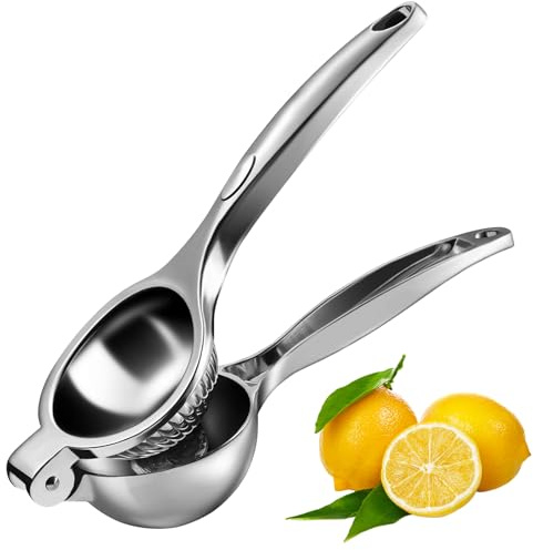TravLand Zitronenpresse Handpresse - Lemon Squeezer - 100% Rostfrei & Spülmaschinenfest - Schweres Saftpresse Manuell Limettenpresse Zitronen Entsafter - Zitruspresse für alle Zitrusfrüchte