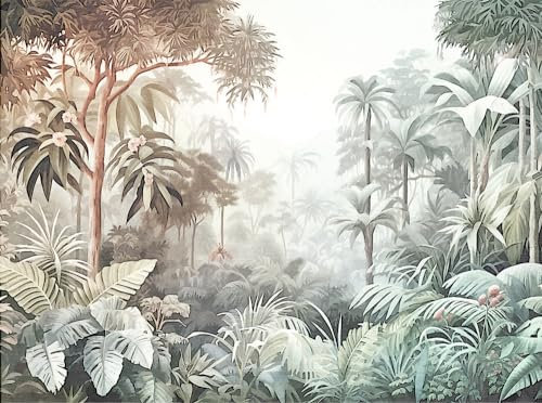 Livingwalls WTD 399011 - Carta da parati fotografica in tessuto non tessuto di alta qualità, motivo giungla, 1,59 m x 2,80 m, made in Germany