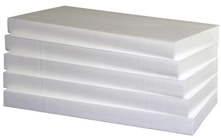 Basi RETTANGOLARI in polistirolo (box 10 pezzi) Misure 30x40xH10 Cm - Ideali per cake design, creazioni artigianali, basi torta. Kit da 10 pezzi per pasticcerie, bar, negozi, fiorai, cartolerie