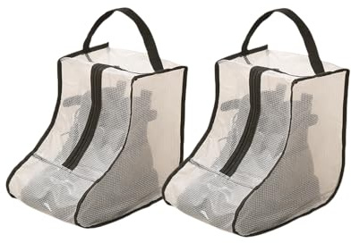 Set di 2 contenitori per stivale, sacchetti per polvere per scarpa, custodie per scarpe da viaggio, copertura trasparente per stivale