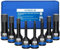 VORXEON 1/2 Jeu de Douille hexagonal 5mm-19mm en acier allié S2 Coffret de Douilles Tournevis à Chocs Hexagonal adapté aux clés pneumatiques, réparations automobiles