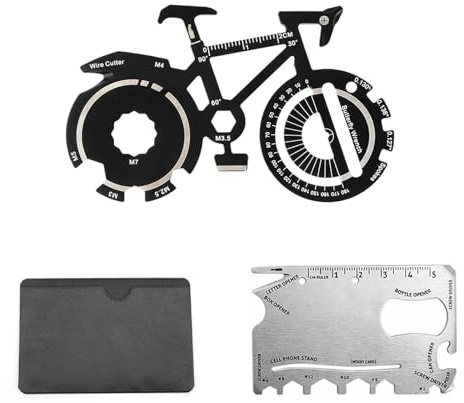 0XBIT Multitool Schlüsselanhänger, 2 Stück Fahrrad, Multi-tool, Leichtes Design, Geeignet für den Außenbereich und den Täglichen Gebrauch