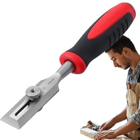 cincel de madera, cincel de borde biselado - Cincel para carpintería con bisel interior curvo y limitador ajustable,Herramientas para trabajar la madera, herramientas manuales, cinceles de esquina par