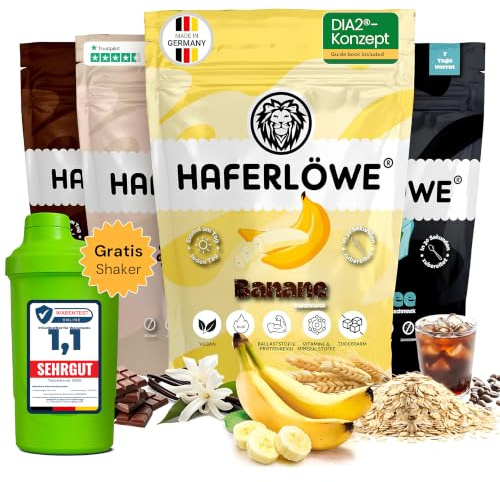 Haferlöwe Haferkur 28 Tage Starter Set, Hafertage in 4 Geschmacksrichtungen