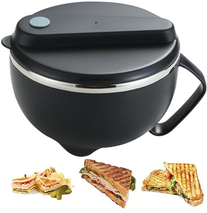 Lnhgh Omedelbar ramenskål snabbnudelskål soppskål lunchlåda matlagning skål med handtag japansk skål bärbar rostfritt stål nudelskål soppskål