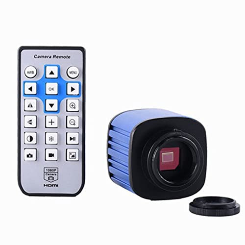 Lab Microscope Accessories 16MP Full HD 1080p HDMI USB Industrial Digital Electronic Microscope Camera Zoom 150x C-Mount Zoom Lens(Camera Blue)