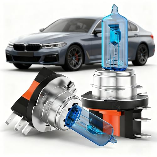 CHUSYYRAY H15 Halogen Headlight Bulb compatible with Ford Fiesta 2012 2013 2014 2015 2016,High Beam Headlight Daytime Running Light Halogen Replacement Bulb,6000K White Light,2PCS