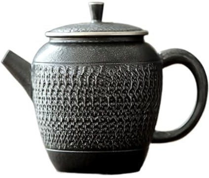 YGDYFDC Teiera con infusore Ceramica Teiera In Ceramica Nera Teiera In Ceramica Nera Home Office Reception Teiera Singola In Ceramica Stile Cinese Teiera ceramica Bianca(B)
