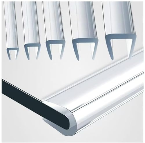 U-förmige transparente Gummidichtungsleiste, 5 Meter, Gummikantenschutz, Metallplatte, Glas, Blechkantenschutz (TM-12 ist geeignet für Dicke 9-11mm)