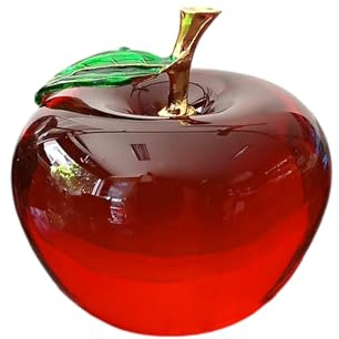 Rote Kristall-Apfel-Figur – Sammlerstück, Obst-Briefbeschwerer, dekorative Kristall-Statue für den Tisch, 5,9 cm große Äpfel, Basteln für Zuhause, Auto, Hochzeit, Tafelaufsatz, Weihnachten, Dekoration