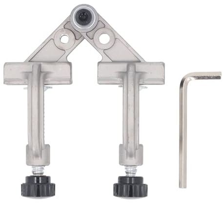 Heavy-Duty Aluminum Double Handle Pipe Clamp 10-180° Adjustable, Quick Released Right Angle Clamp for Woodworking/Welding/Cabinetry