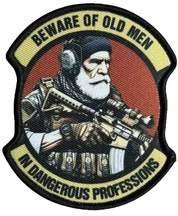 Klett Patches, Old Man Soldier Mit Gewehr Aufnäher Drucken Klettbänder Taktisch Moral MilitäR Aufkleber Für DIY Rucksäcke, Jacken, Jeans, Kappen, Kleidung