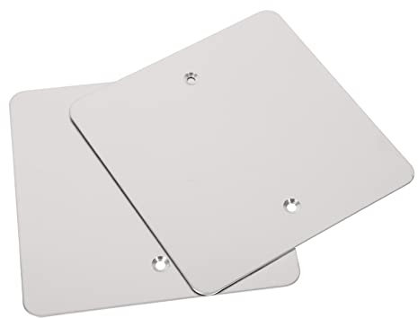 FOYTOKI Abdeckung Verteilerdose aus Edelstahl 2 Stück Wandplatten zur Steckdosenabdeckung und Kabelverstecke für Wand zum Verbergen von Öffnungen und Defekten